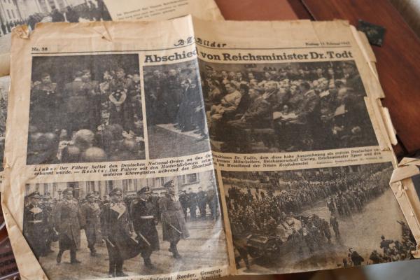 old newspaper article Funeral of Reich Minister Dr. Todt 1942